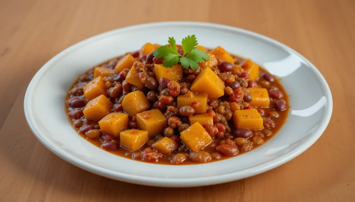 Recipe squash and kidney beans