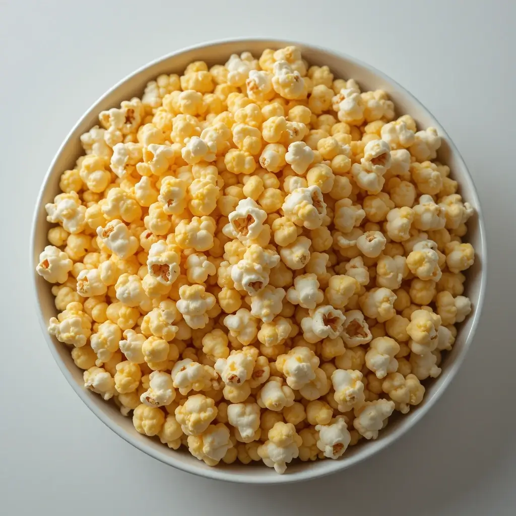 A serving tray featuring different flavors of popping corn on the cob popcorn, including classic salted, caramel, and chili-lime variations.